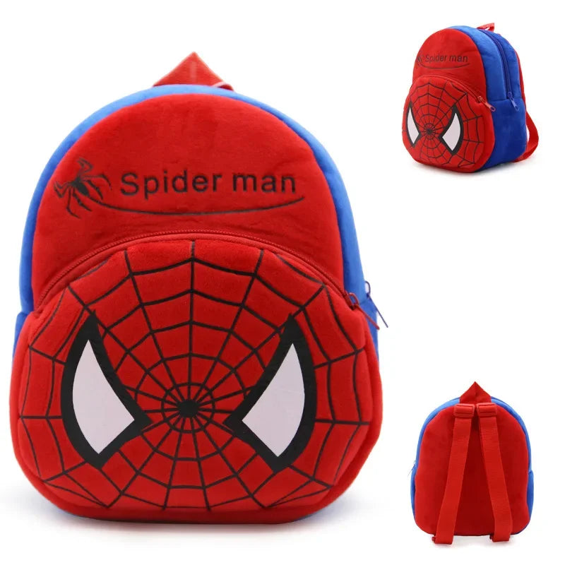 Anime Spider-mans Kindergarten Baby 1-3-4 Year Old Backpack Children's Plush Book Bag Cute Cartoon Backpack Kids Gift