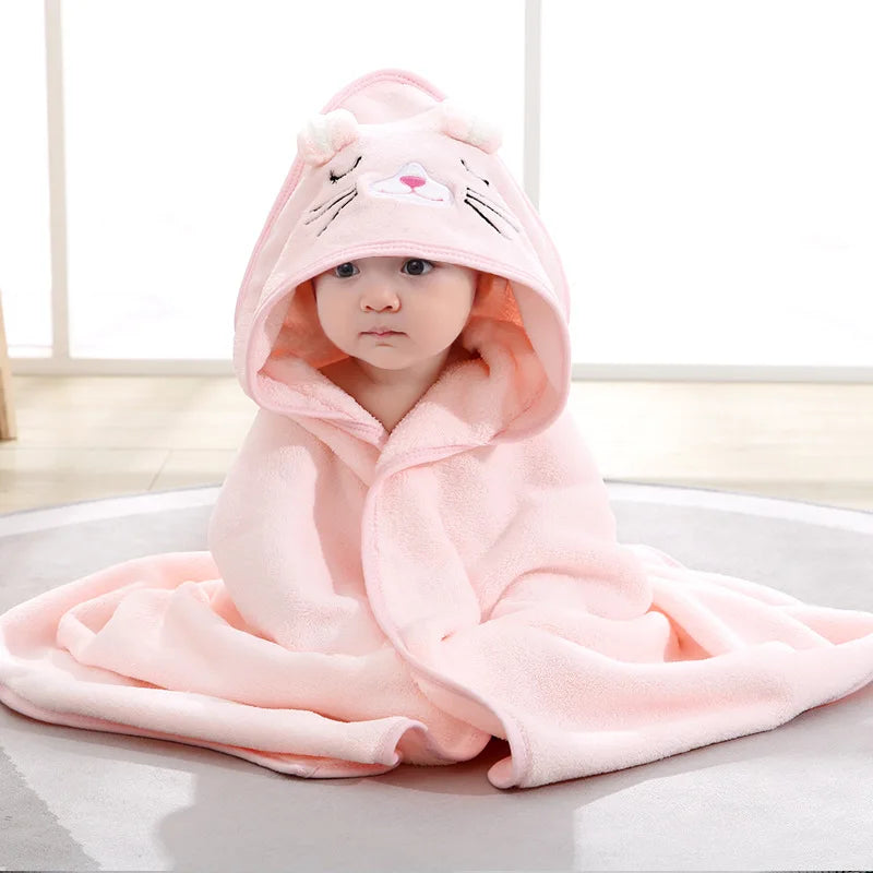 SnuggleWrap              Cartoon Baby Bath Towels Soft Newborn Hooded Towel