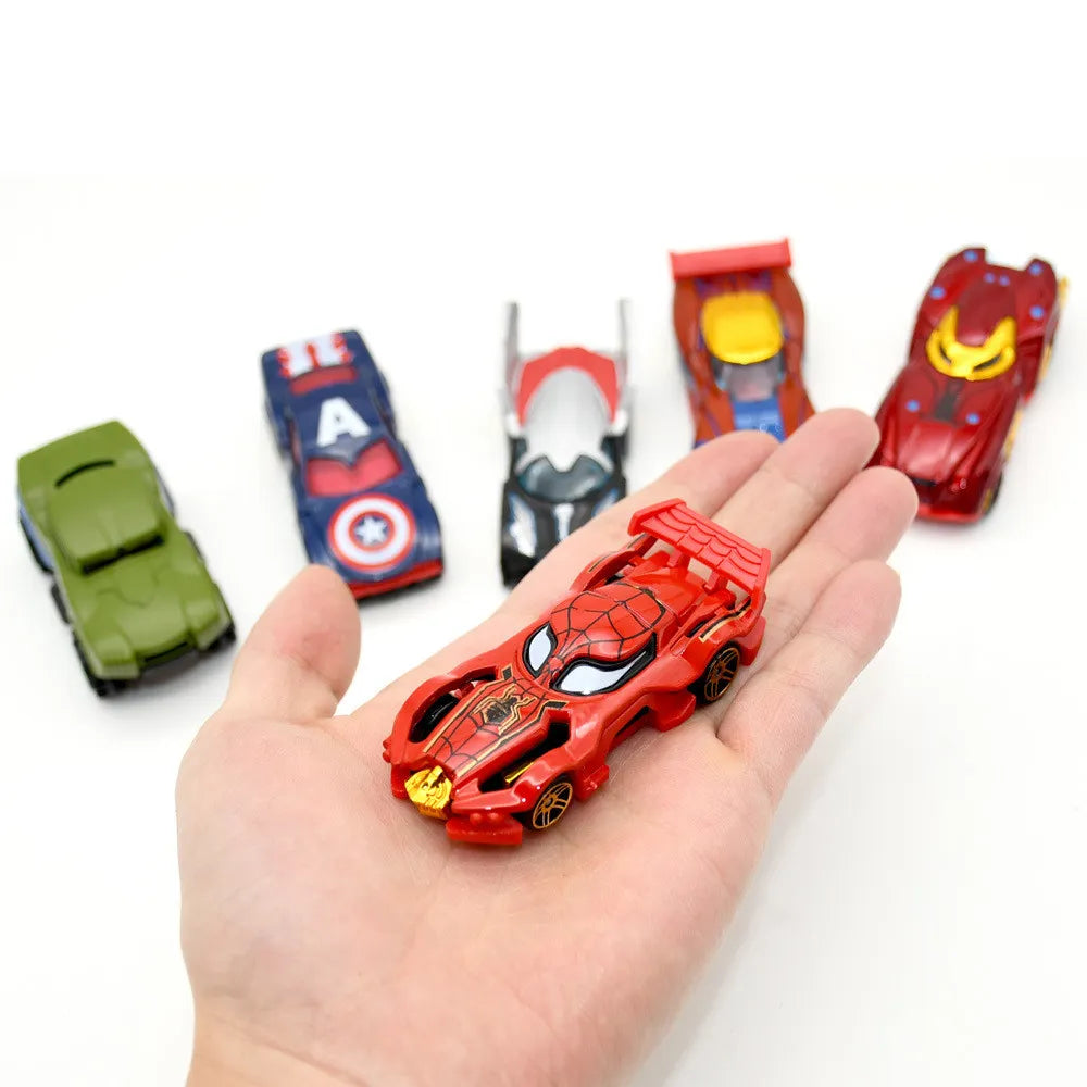 Alloy Avengers Car Batmobile Captain America Hulk Ironman Spiderman Action Figures Racing Model Toy For Boys Gift
